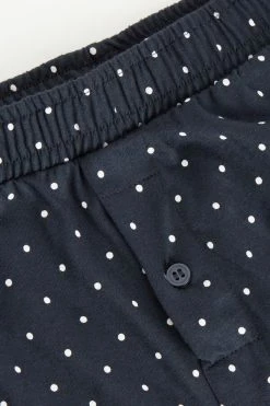 Cheapest 💯 Intimissimi Men Patterned Cotton Jersey Relaxed Fit Boxers Midnight Blue Dot Print 🌟 -Deals Pajamas Store SBU407049J D1