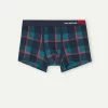 Budget 🔔 Intimissimi Men Green And Red Check Boxers In Stretch Supima® Cotton Green/red Check Print ⌛ -Deals Pajamas Store SBU411101J F