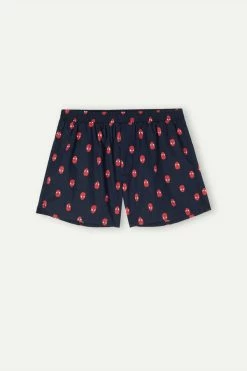 Flash Sale 🌟 Intimissimi Men Cotton Cloth Spider-Man Boxers Midnight Blue Spider-man Mask Print 🌟