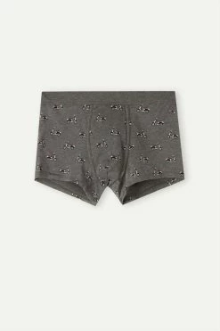 Flash Sale 🤩 Intimissimi Men Scooter Boxers In Stretch Supima® Cotton Grafite Mel. St.scooter ✔️
