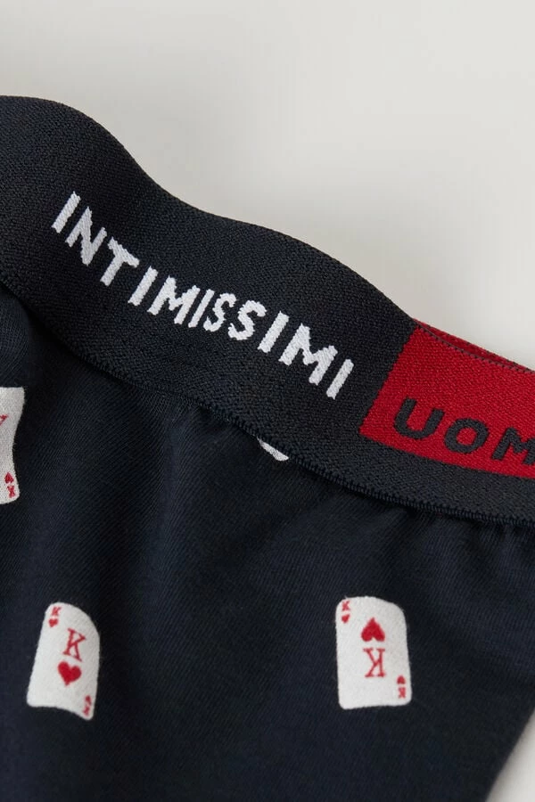 Cheapest 🧨 Intimissimi Men King Of Hearts Boxers In Stretch Supima® Cotton Midnight Blue King Of Hearts Print 😉 4 Cheapest 🧨 Intimissimi Men King Of Hearts Boxers In Stretch Supima® Cotton Midnight Blue King Of Hearts Print 😉 - Image 2