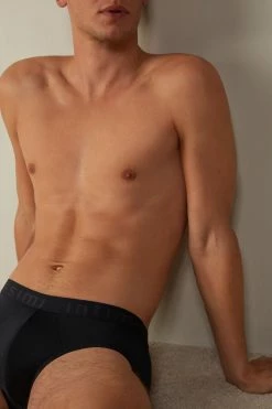 Brand new 🛒 Intimissimi Men Microfiber Briefs With Logo Detail White ❤️ -Deals Pajamas Store SIU08A800 M