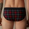 Budget 🔥 Intimissimi Men Red Tartan Briefs In Stretch Supima® Cotton Red Tartan Print 🔥 -Deals Pajamas Store SIU413086J BI