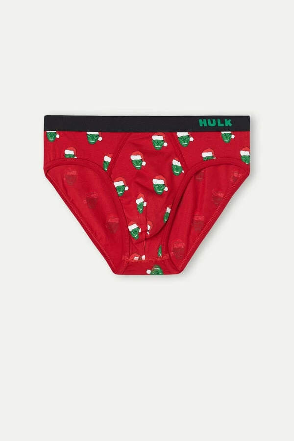 Budget 🔔 Intimissimi Men Marvel Hulk 🎅 Christmas Briefs In Stretch Supima® Cotton Rosso St.hulk Natale 🛒 4 Budget 🔔 Intimissimi Men Marvel Hulk 🎅 Christmas Briefs In Stretch Supima® Cotton Rosso St.hulk Natale 🛒 - Image 2