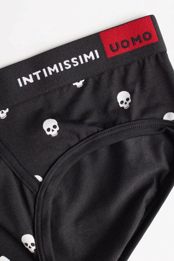 Promo 😉 Intimissimi Men Skull Briefs In Stretch Supima® Cotton Black Skull Print 🌟 4 Promo 😉 Intimissimi Men Skull Briefs In Stretch Supima® Cotton Black Skull Print 🌟 - Image 2